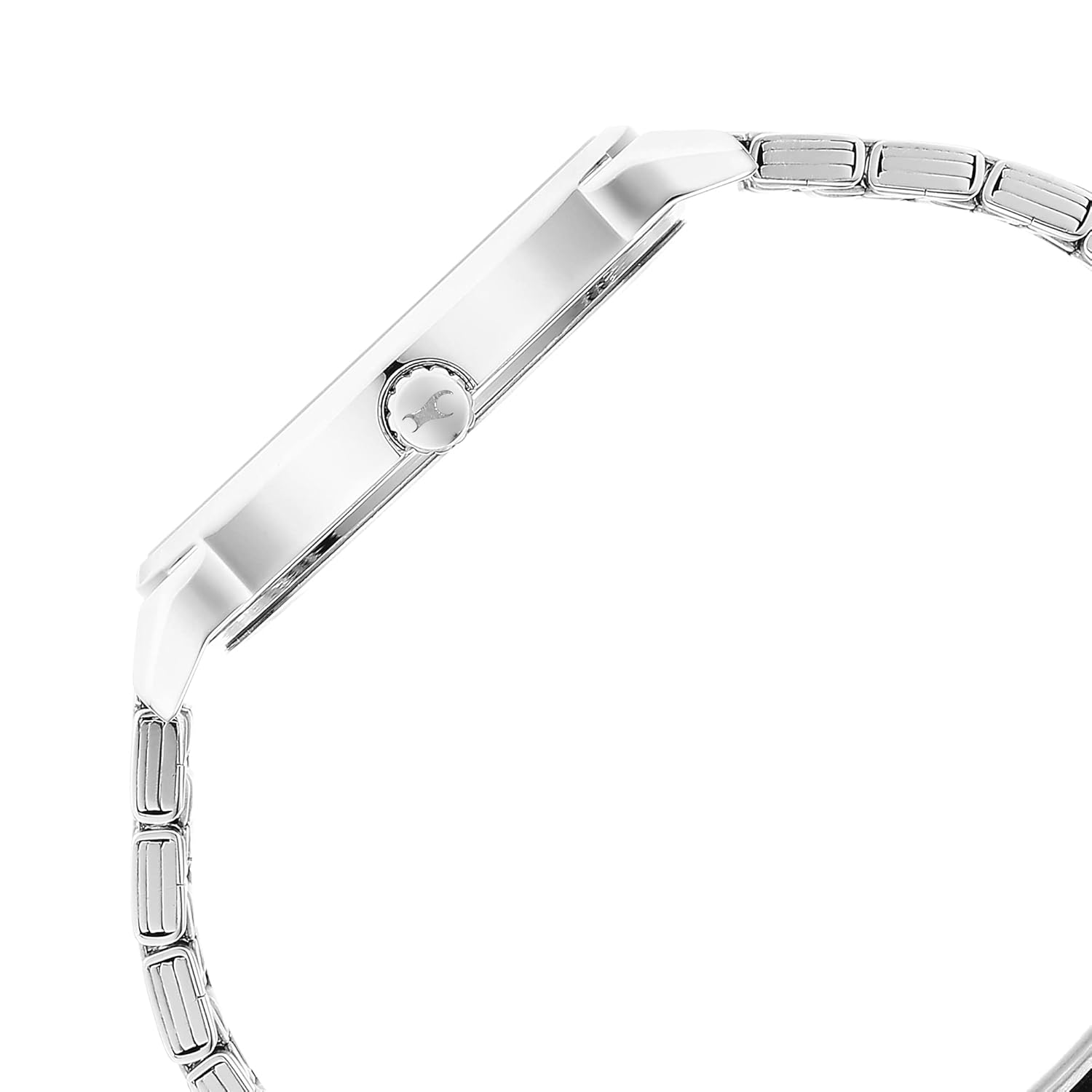 Fastrack Stunners Quartz Analog Silver Dial Silver Metal Strap Watch for Guys