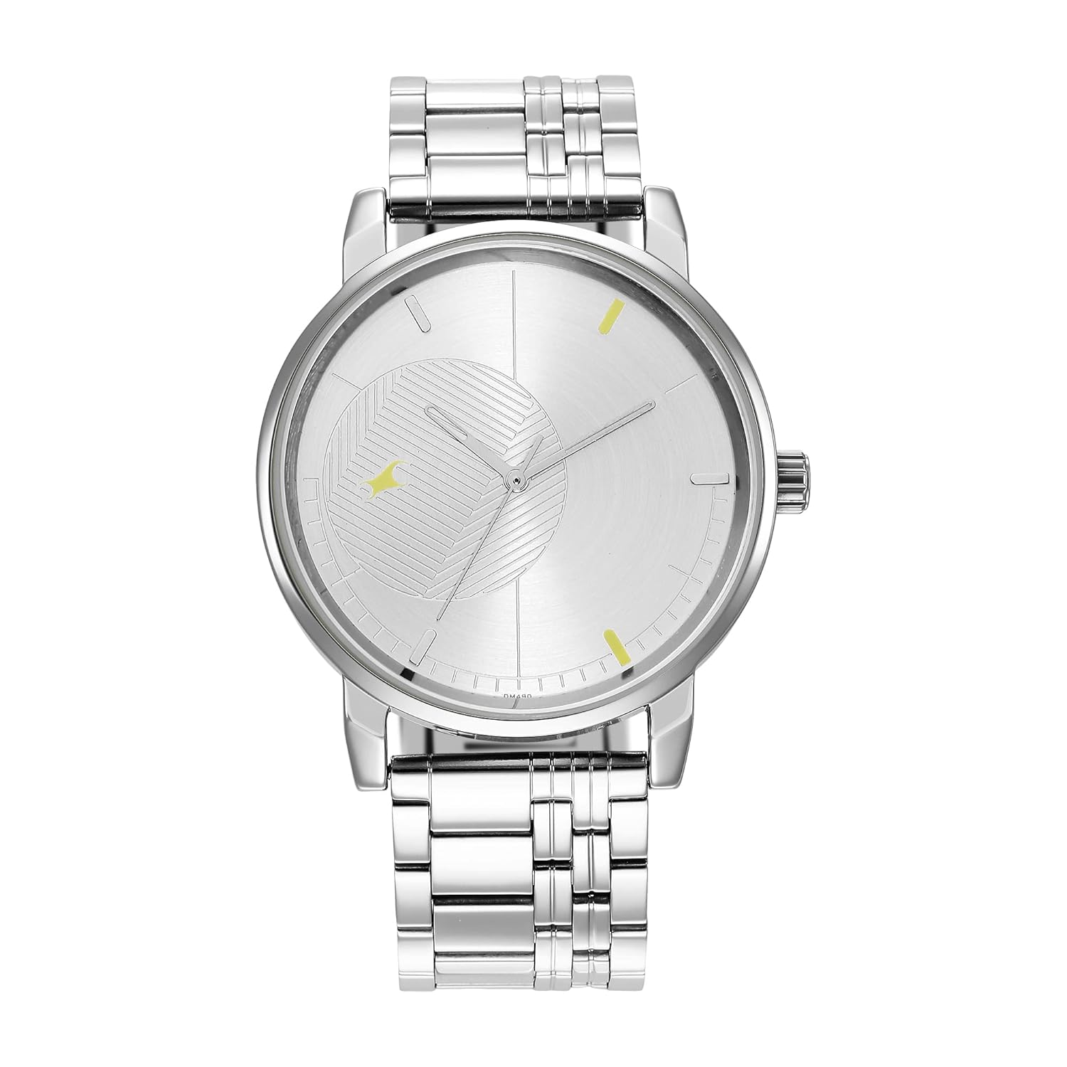 Fastrack Stunners Quartz Analog Silver Dial Silver Metal Strap Watch for Guys