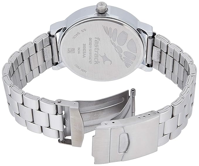 Fastrack Bold Quartz Analog Brown Dial Stainless Steel Strap Watch for Guys