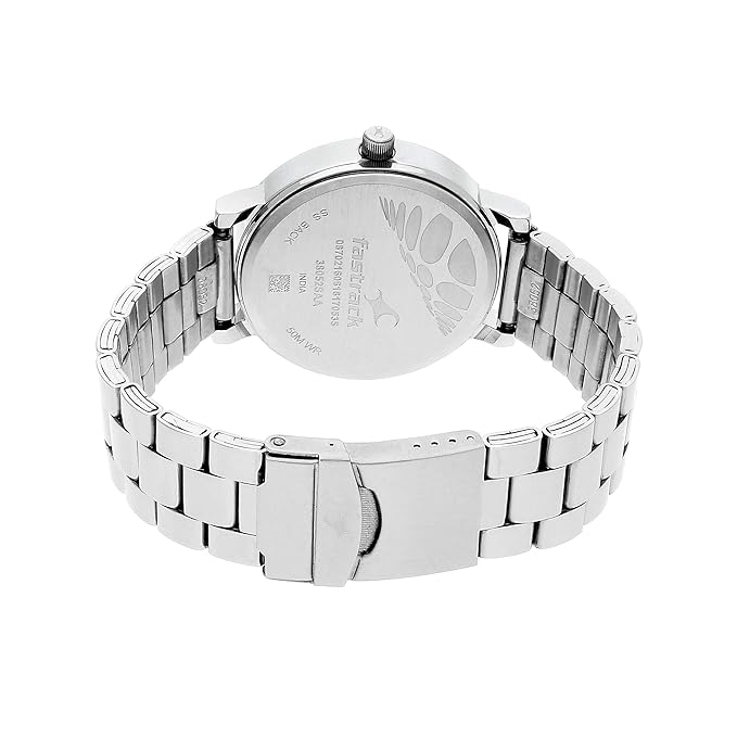 Fastrack Bold Quartz Analog Brown Dial Stainless Steel Strap Watch for Guys