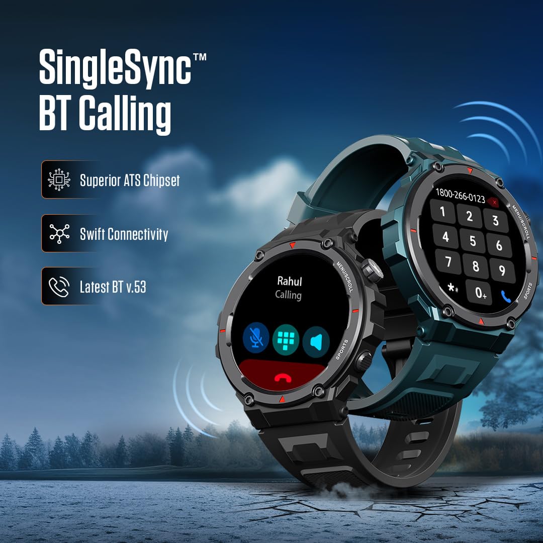 Fastrack Xtreme PRO Smartwatch with 1.43" AMOLED Display with 466 * 466 Pixel Resolution|SingleSync BT Calling|AI Voice Assistant|100+ Sports Modes and Watchfaces|Upto 5 Day Battery|IP68
