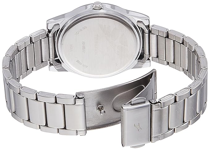 Fastrack Quartz Analog Silver Dial Stainless Steel Strap Watch for Girls