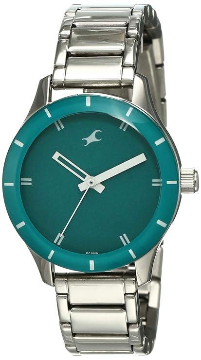 Fastrack Women Stainless Steel Analog Watches Combo (Nk6078Sm01,Nk6078Sm03), Band Color-Silver,Dial Color-Blue