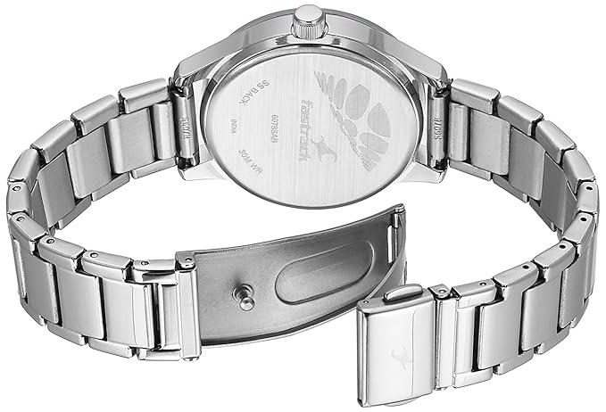 Fastrack Women Stainless Steel Analog Watches Combo (Nk6078Sm01,Nk6078Sm03), Band Color-Silver,Dial Color-Blue