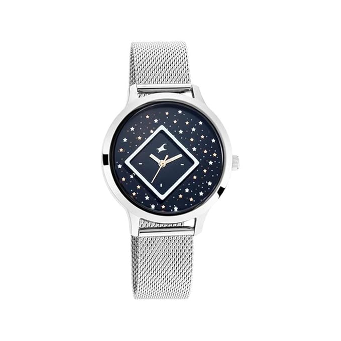 Fastrack Women Metal X Ananya Panday-Fit Out Analog Blue Dial Watch-Nn6210Sm03/Np6210Sm03, Band Color-Purple
