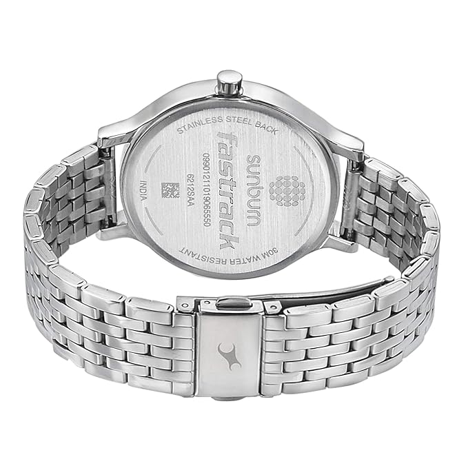 Fastrack Sunburn Quartz Analog Green Dial Metal Strap Watch for Girls