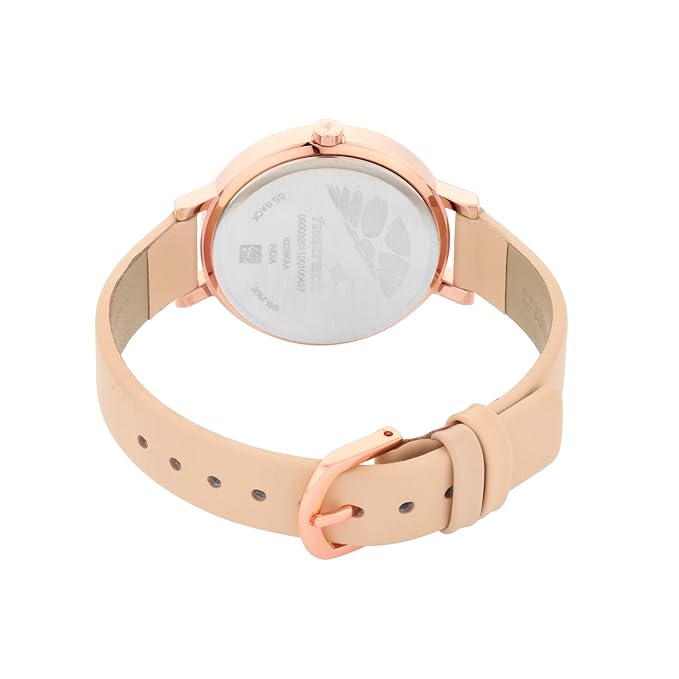 Fastrack Paint Me Quartz Analog Pink Dial Leather Strap Watch for Girls