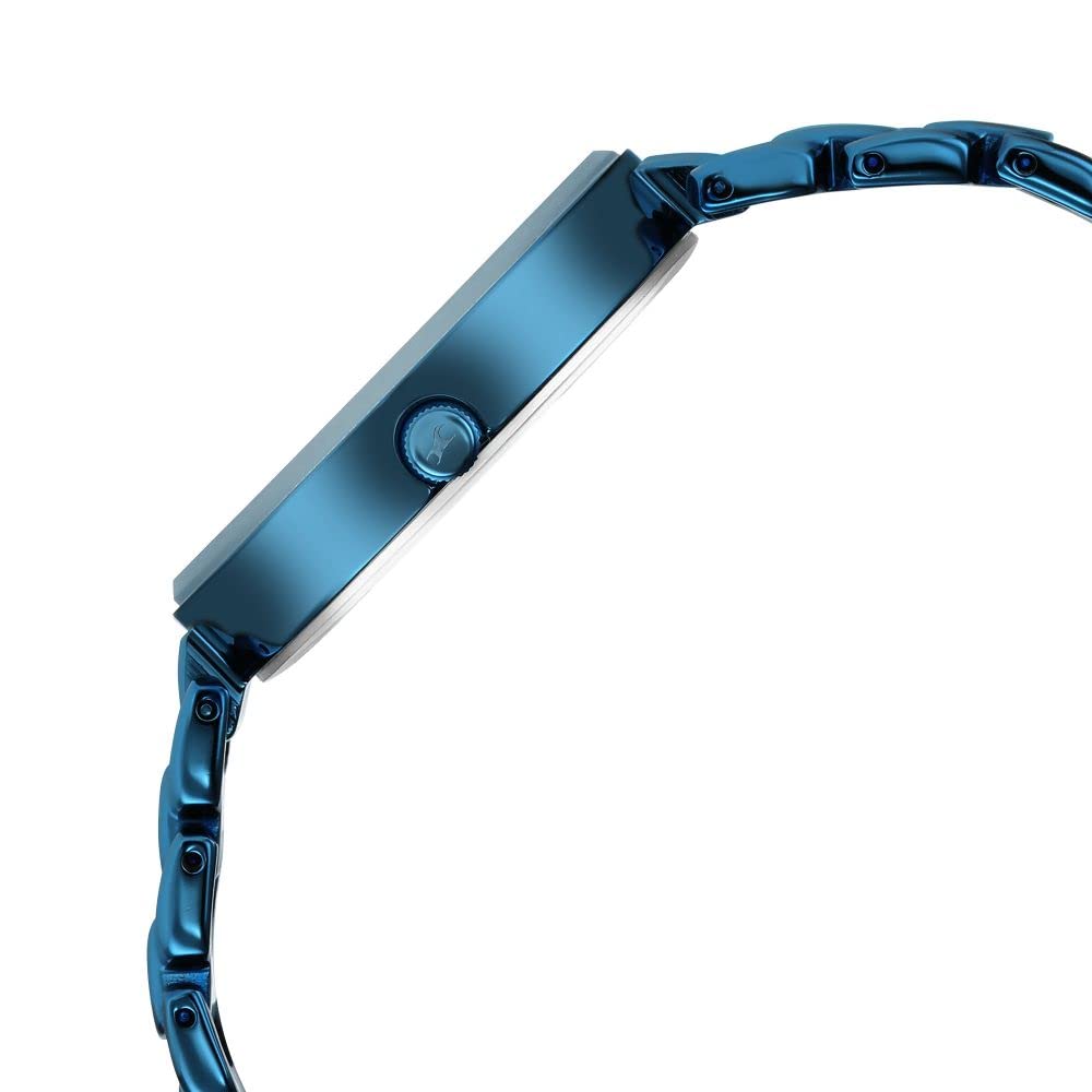 Fastrack Style Up Quartz Analog Silver Dial Blue Metal Strap Watch for Girls