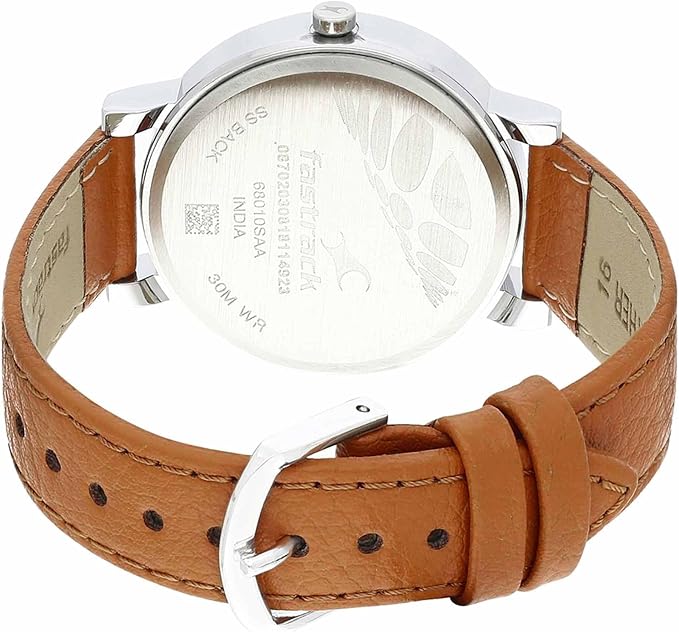 Fastrack Women's Quartz Watch with Analog Display and Leather Bracelet 68010SL06 Free Size