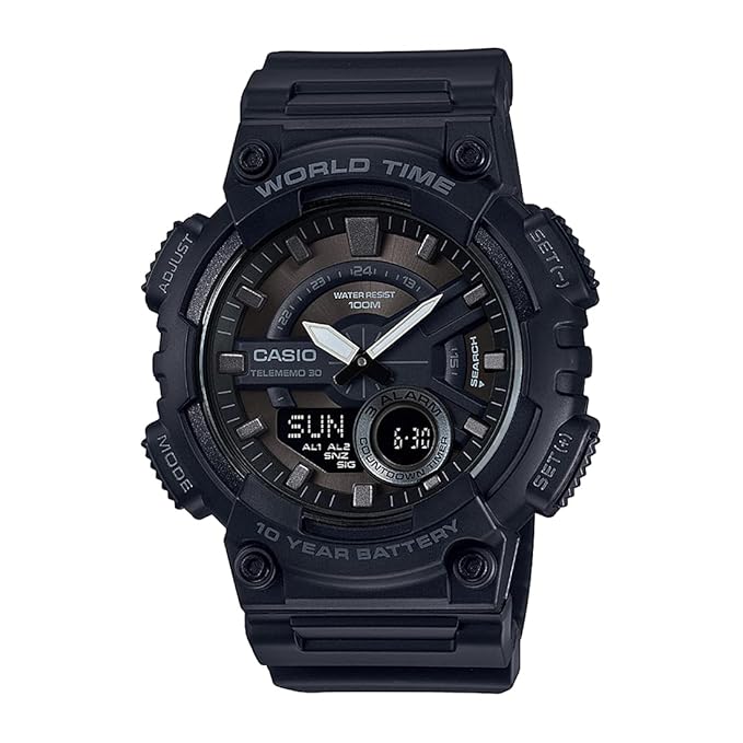Casio Youth Series Analog-Digital Black Dial Men's Watch
