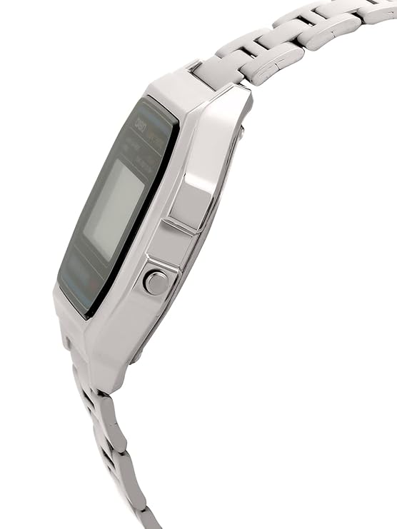 Casio Vintage A-158WA-1Q Digital Grey Dial Unisex Watch Silver Metal Strap