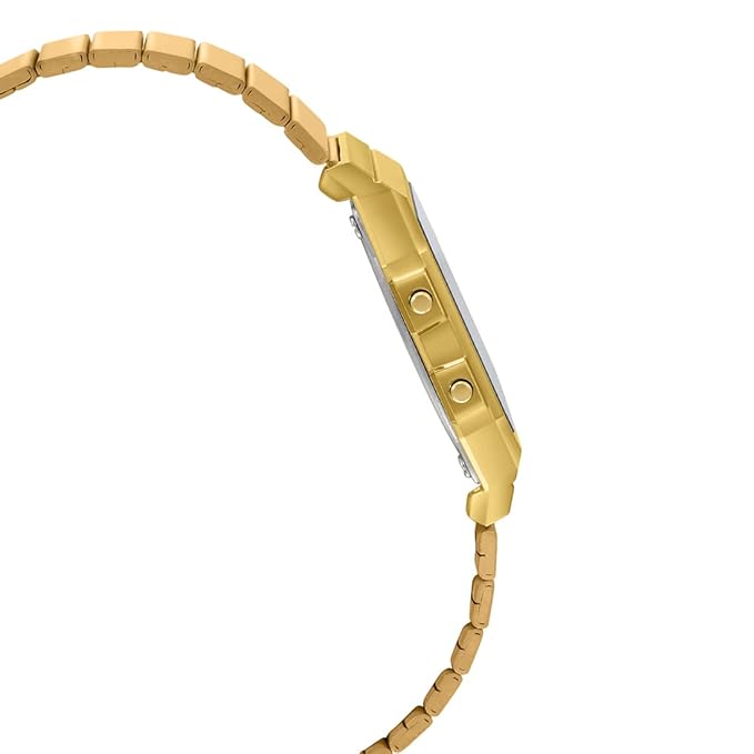 Casio Unisex-Adult Vintage A700WG-9ADF Gold Digital Dial Gold Stainless Steel Band D198