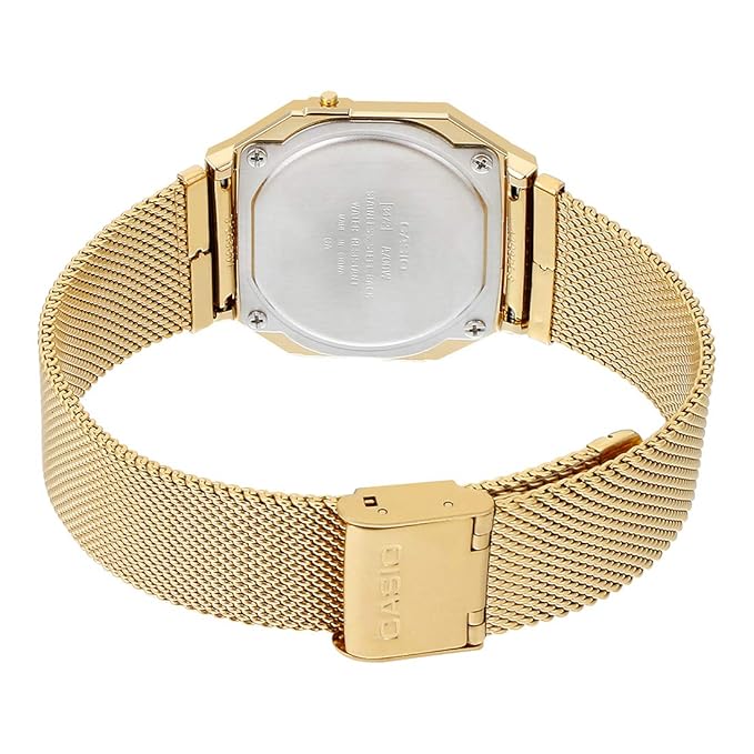 Casio Vintage A700WMG-9ADF Digital Gold Dial Unisex Watch Gold Metal Strap