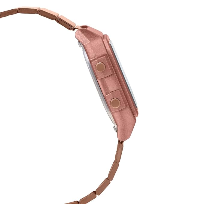 Casio Unisex-Adult Vintage B650WC-5ADF Rose Gold Digital Dial Rose Gold Stainless Steel Band