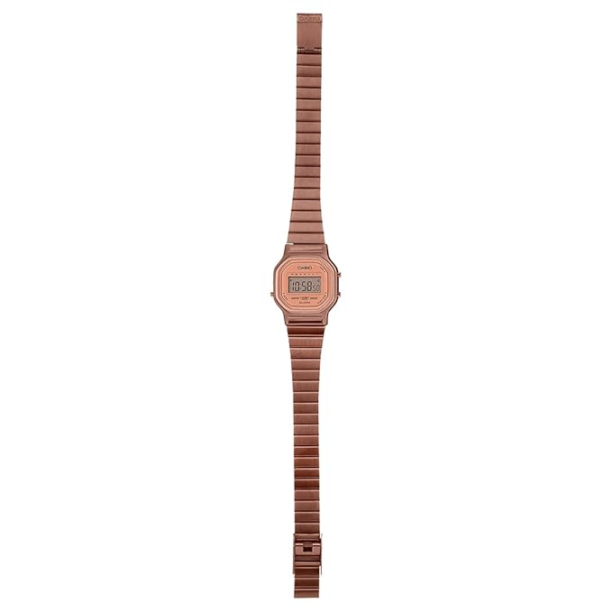 Casio Vintage LA-11WR-5ADF Rose Gold Digital Dial Rose Gold Stainless Steel Band