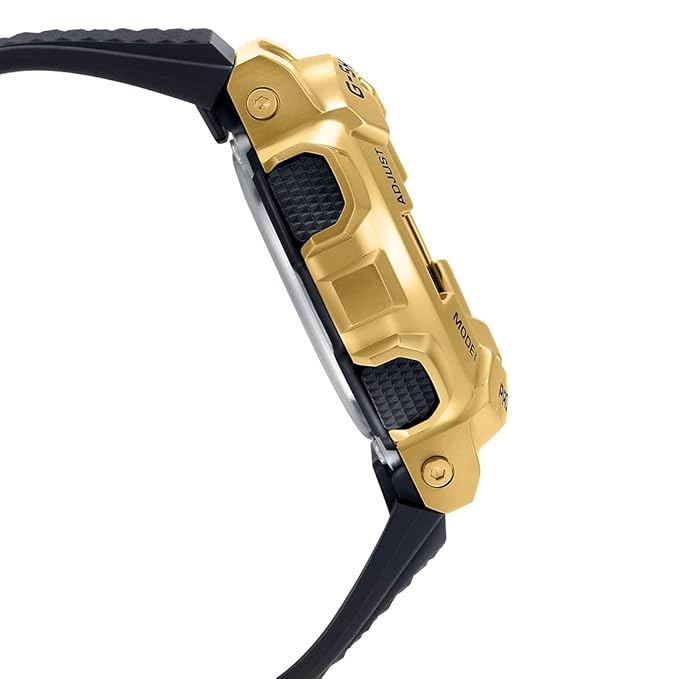 Casio G-Shock GM-110G-1A9DR Gold Ip Black & Gold Analog-Digital Dial Black Resin Strap Men's Watch Shock And 200M Water Resistant