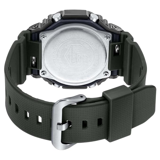 Casio G-Shock GM-2100B-3ADR Dark Grey IP Green Analog-Digital Dial Green Resin Strap Men's Watch Shock and 200M Water Resistant