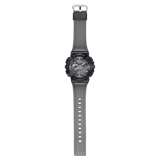 Casio G-Shock GM-110MF-1ADR Black IP Gray Analog-Digital Dial Gray Resin Strap Men's Watch Shock Resistant 200M Water Resistant