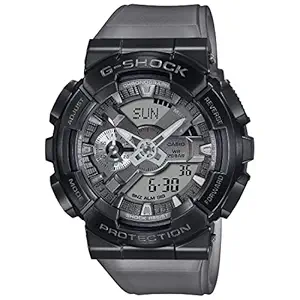 Casio G-Shock GM-110MF-1ADR Black IP Gray Analog-Digital Dial Gray Resin Strap Men's Watch Shock Resistant 200M Water Resistant