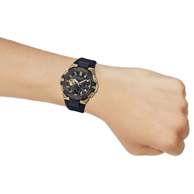 Casio Men Resin G-Shock AnalogDigital Black Dial Gst-B400Gb-1A9Dr (G1274), Band Color-Black