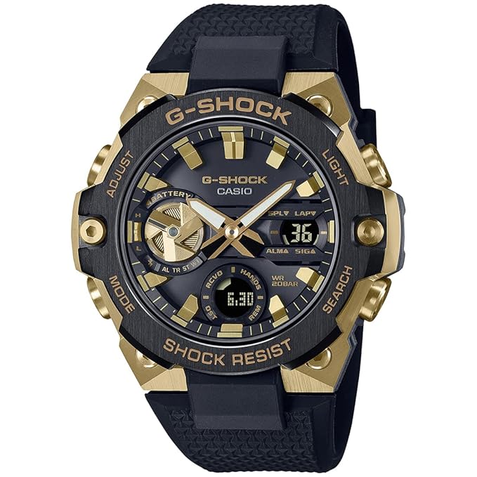 Casio Men Resin G-Shock AnalogDigital Black Dial Gst-B400Gb-1A9Dr (G1274), Band Color-Black