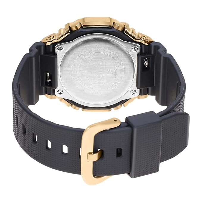 Casio G-Shock GM-2100G-1A9DR Gold IP Black Analog-Digital Dial Black Resin Strap Men's Watch Shock and 200M Water Resistant