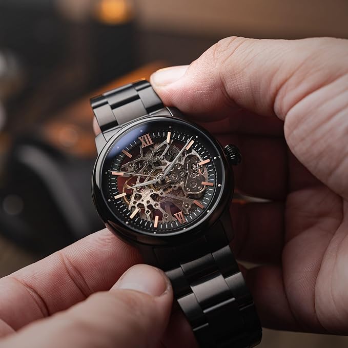 EARNSHAW Analog Black Dial Men's Watch