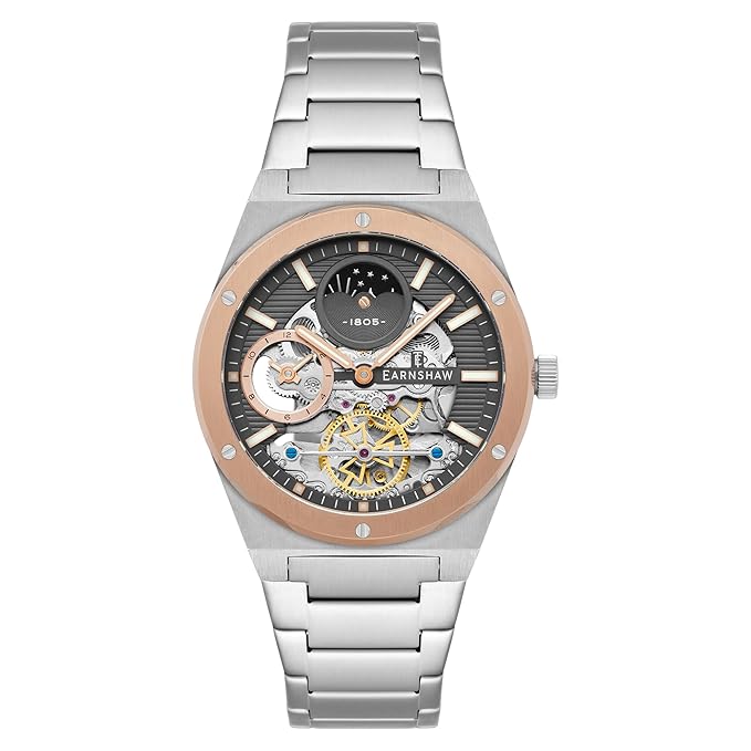 EARNSHAW Analog Grey Dial Men's Watch