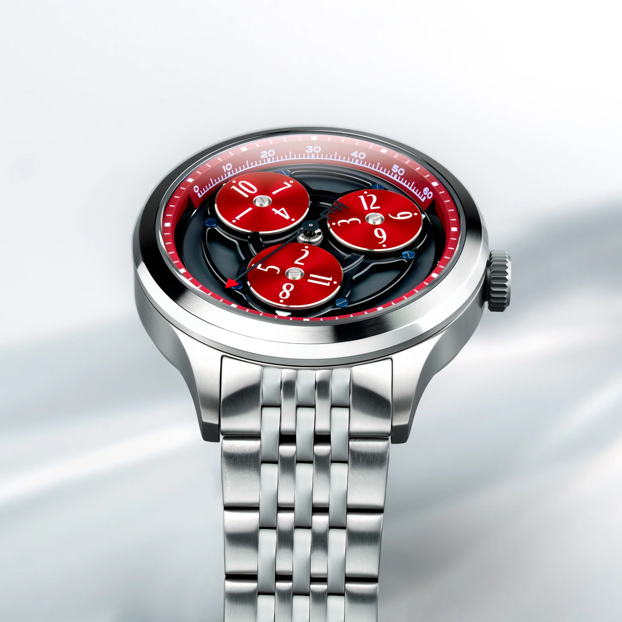 EARNSHAW HEXHAM Trisect Automatic Limited Edition Charcoal Red