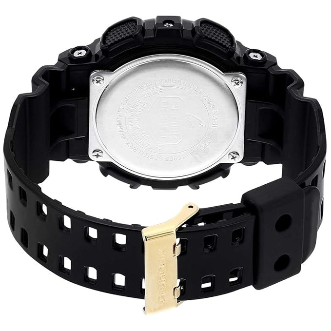 Casio G-Shock GA-110GB-1ADR Black & Gold Analog-Digital Dial Black Resin Strap Men's Watch Shock and 200M Water Resistant