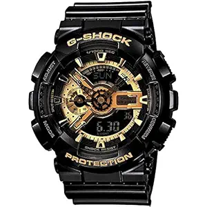 Casio G-Shock GA-110GB-1ADR Black & Gold Analog-Digital Dial Black Resin Strap Men's Watch Shock and 200M Water Resistant