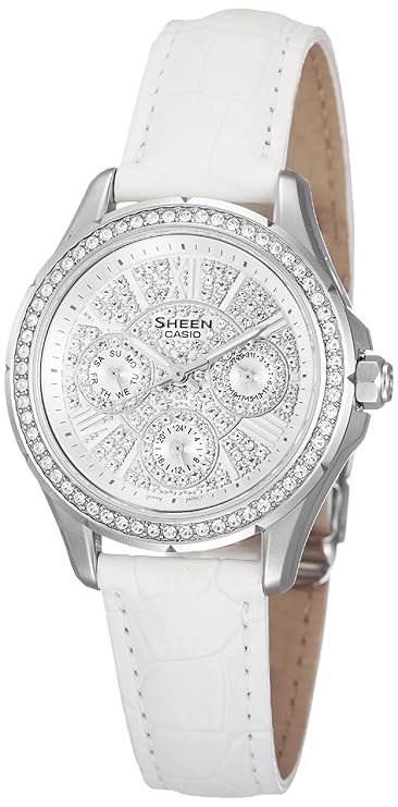 Casio Sheen Chronograph White Dial Women's Watch
