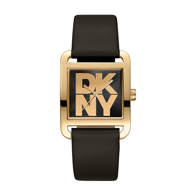 DKNY City Maxi Analog Plain 3-Hands Japanese Movement Square Dial, Diameter 29 x 37 MM, 30 m Water Resistance Women's Wrist Watch