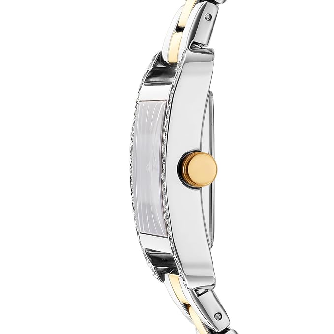 DKNY City Glitz Analog Plain 3-Hands Japanese Movement Square Dial, Diameter 27 x 34.5 MM, 30 m Water Resistance Women's Wrist Watch