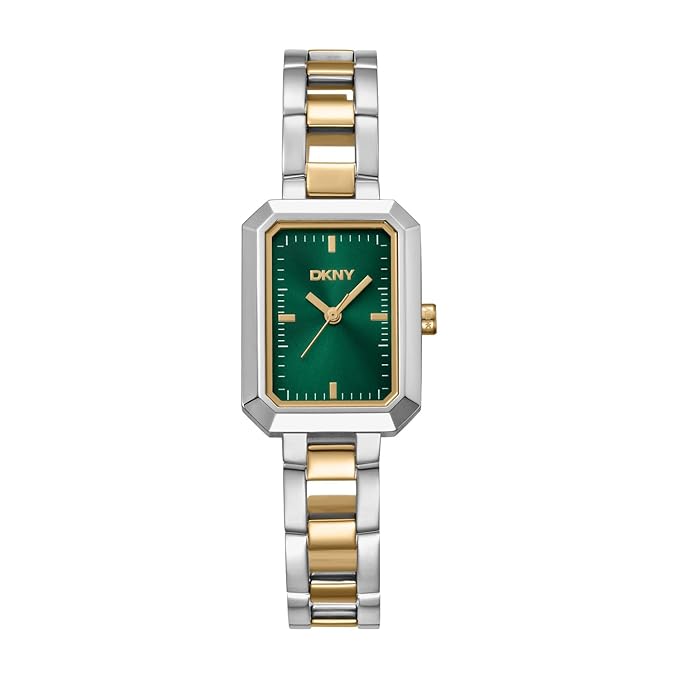 DKNY Uptown Midi Analog Plain 3-Hands Japanese Movement Rectangle Dial, Diameter 22 x 35.5 MM, 30 m Water Resistance Women's Wrist Watch