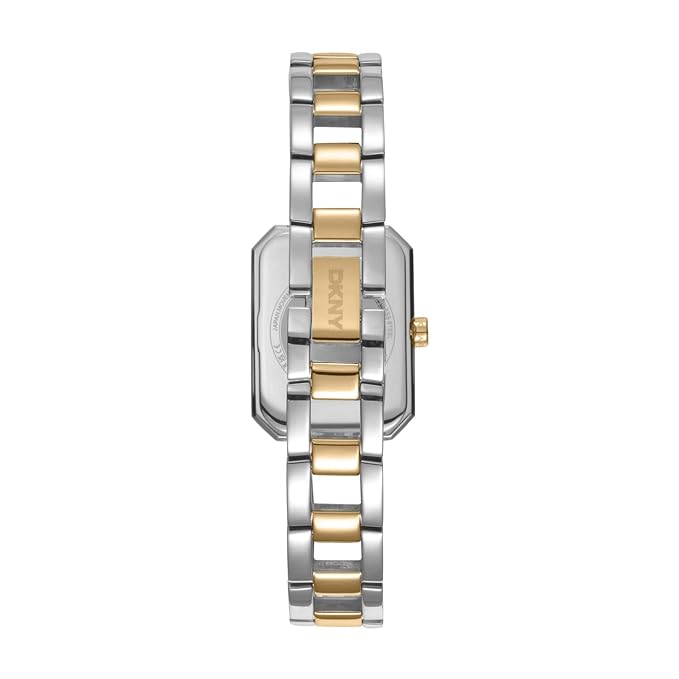 DKNY Uptown Midi Analog Plain 3-Hands Japanese Movement Rectangle Dial, Diameter 22 x 35.5 MM, 30 m Water Resistance Women's Wrist Watch