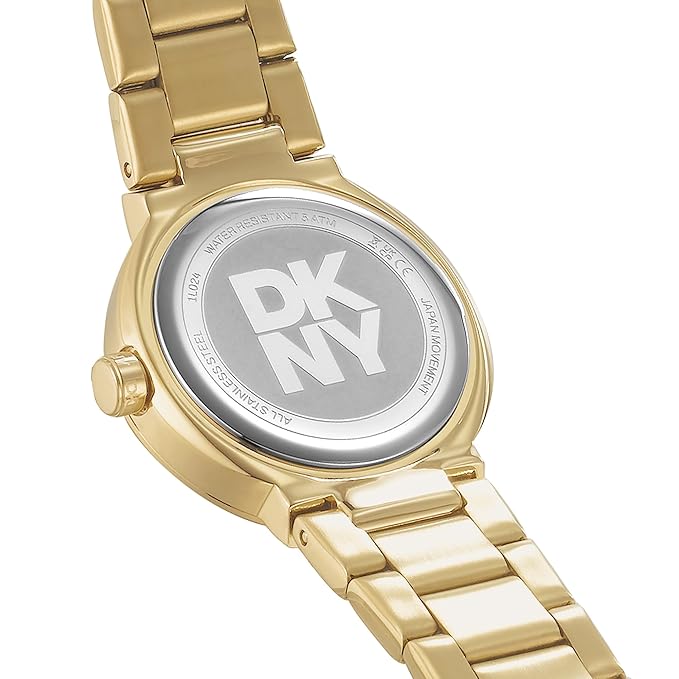 DKNY Eastside Mini Analog Plain 3-Hands Japanese Movement Round Dial, Bracelet Width 16 x 14 MM, 50 m Water Resistance Women's Wrist Watch