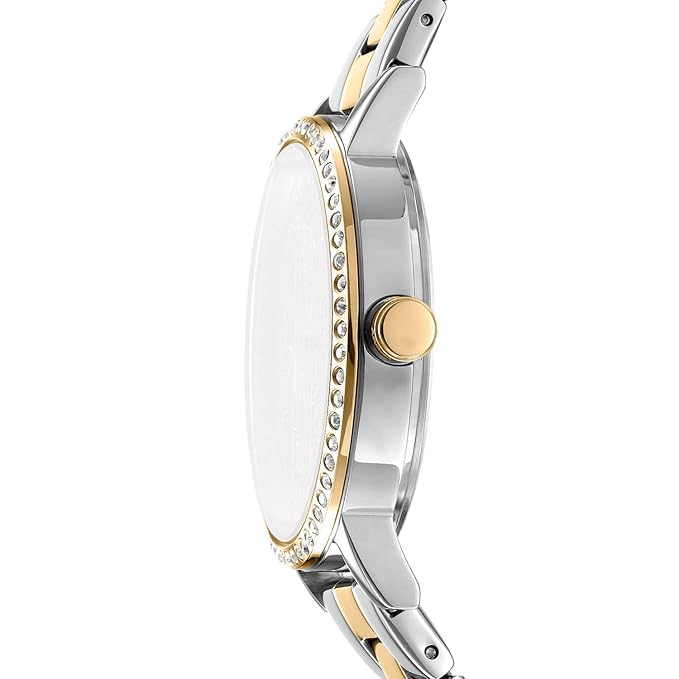 DKNY Soho Logo Analog Plain 3-Hands Japanese Movement Round Dial, Diameter 36 MM, 50 m Water Resistance Women's Wrist Watch