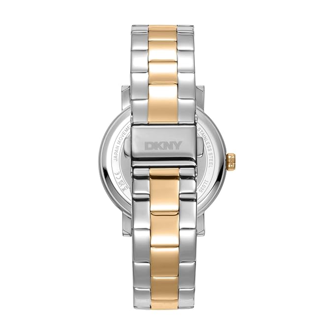 DKNY Soho Logo Analog Plain 3-Hands Japanese Movement Round Dial, Diameter 36 MM, 50 m Water Resistance Women's Wrist Watch