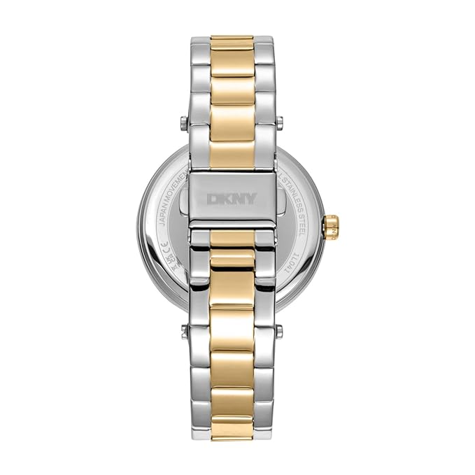 DKNY Essential Logo Analog Plain 3-Hands Japanese Movement Round Dial, Diameter 38 MM, 50 m Water Resistance Women's Wrist Watch