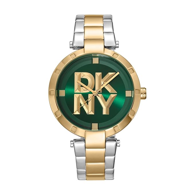 DKNY Essential Logo Analog Plain 3-Hands Japanese Movement Round Dial, Diameter 38 MM, 50 m Water Resistance Women's Wrist Watch