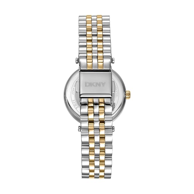 DKNY Essential Glitz Analog Plain 3-Hands Japanese Movement Round Dial, Bracelet Width 16 x 14 MM, 50 m Water Resistance Women's Wrist Watch