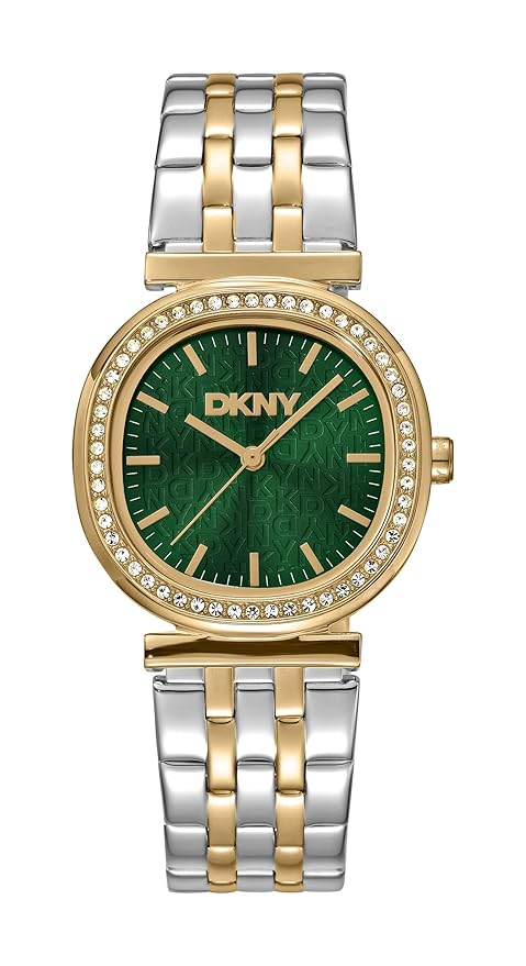 DKNY Evening Analog Plain 3-Hands Japanese Movement Round Crystal Dial, Bracelet Width 18 x 16 MM, 30 m Water Resistance Women's Wrist Watch