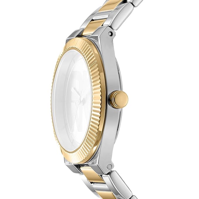 DKNY Logo Analog Silver Round Dial Women's Watch