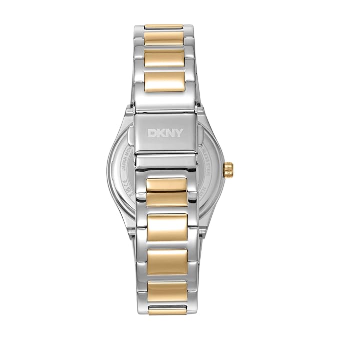 DKNY Logo Analog Silver Round Dial Women's Watch