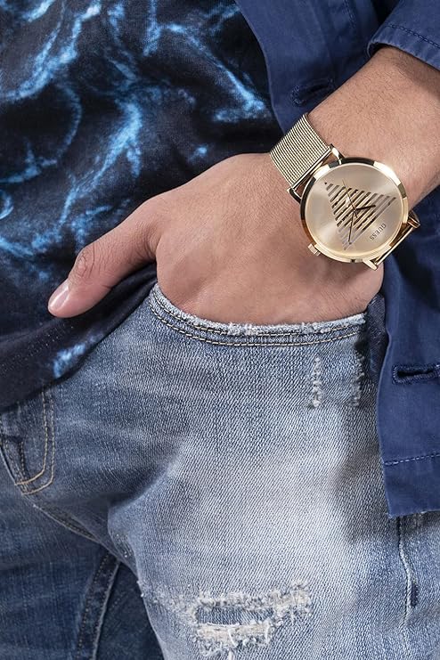 Guess Analog Beige Dial Men's Watch