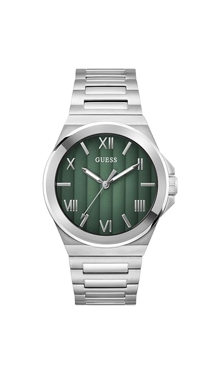 GUESS Vinyl Analog Watch for Men with Round Dial & Water Resistant Man's Wrist Watches