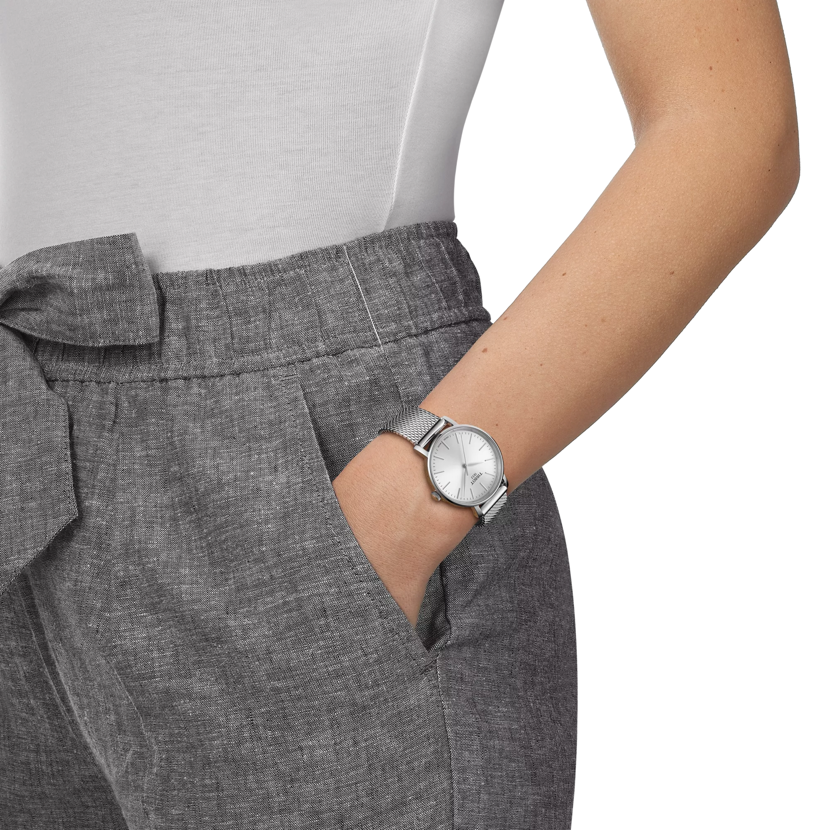 Tissot Womens Everytime Lady 316L Stainless Steel case Quartz Watch