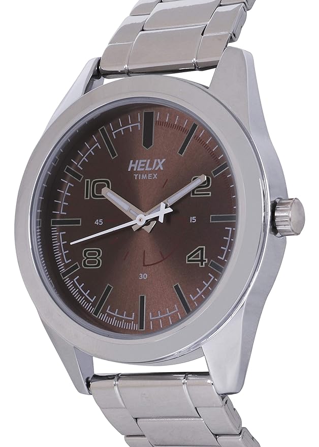 Helix Analog Brown Dial Men's Watch