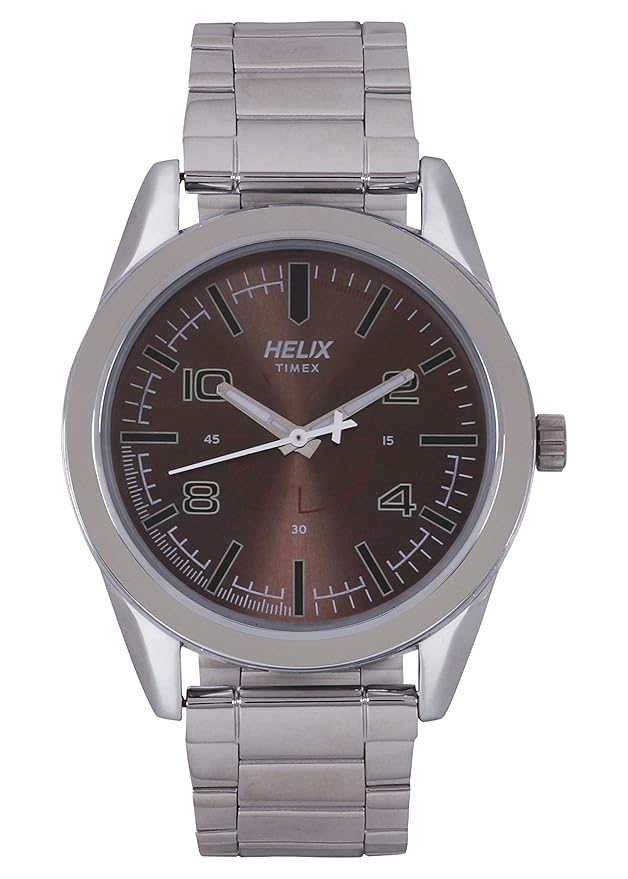 Helix Analog Brown Dial Men's Watch
